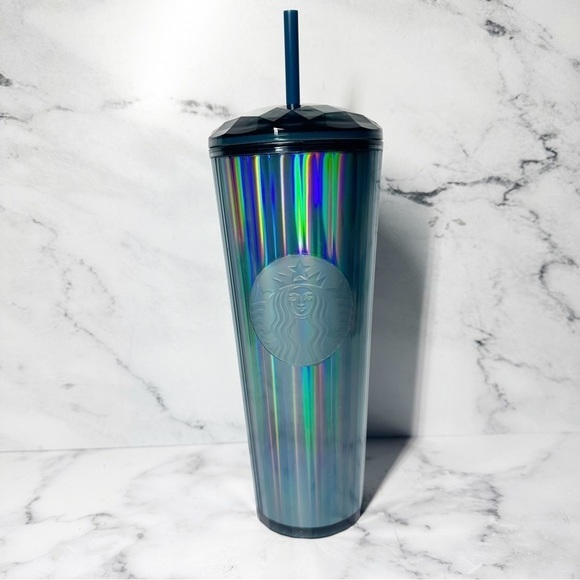 Starbucks Blue Iridescent 24oz Collectible Tumbler - Picture 1 of 7